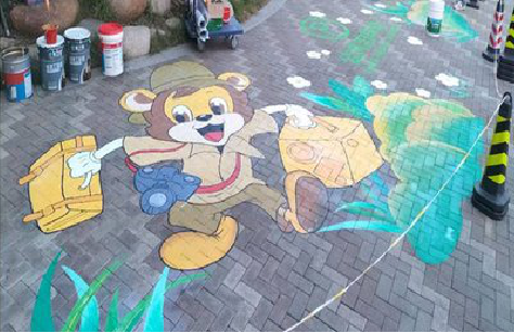 广南夏季画地面彩绘会遇到的问题