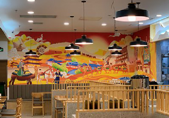 广南商业空间彩绘介绍。