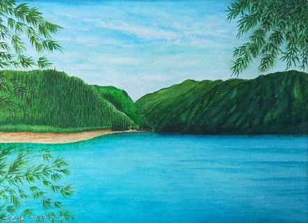 广南在墙绘中，如何绘画绿水青山？